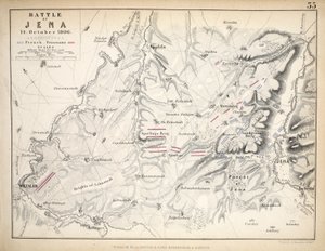 Mappa della Battaglia di Jena, pubblicata da William Blackwood and Sons, Edimburgo e Londra